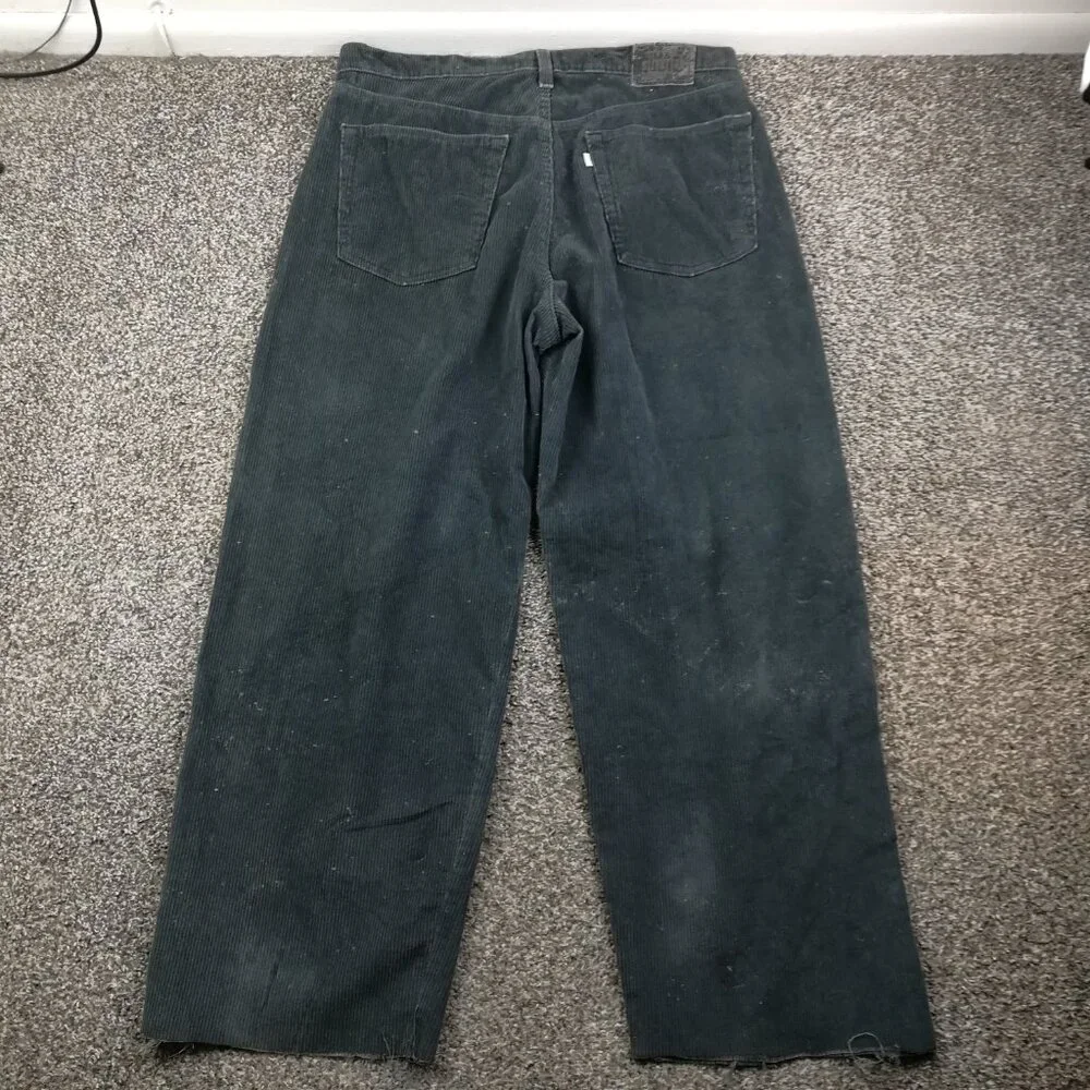 Vintage 1997 Levi's SilverTab Pants Corduroy Loose Fit Wide Leg Baggy Mens 36x30